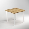 Gambe quadrate da tavolo 50x50 mm in acciaio verniciato bianco
