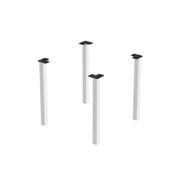 Gambe quadrate da tavolo 50x50 mm in acciaio verniciato bianco