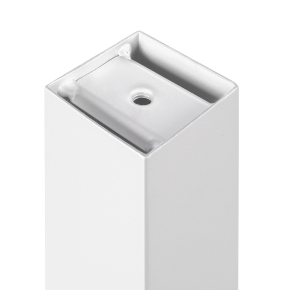 Gambe quadrate da tavolo 50x50 mm in acciaio verniciato bianco
