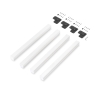 Gambe quadrate da tavolo 50x50 mm in acciaio verniciato bianco