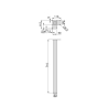 Gambe quadrate da tavolo 50x50 mm in acciaio verniciato bianco