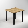 Gambe quadrate da tavolo 50x50 mm in acciaio verniciato nero