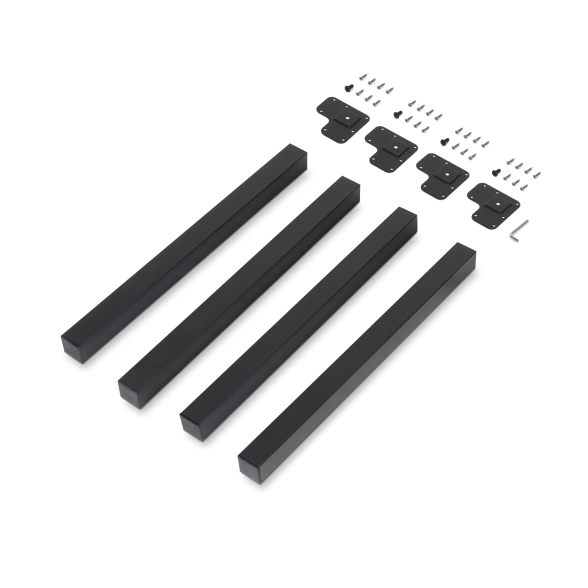 Gambe quadrate da tavolo 50x50 mm in acciaio verniciato nero