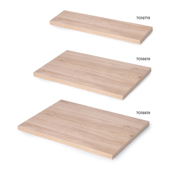 Piano d'appoggio finitura rovere per tavolo 60x20 cm in legno