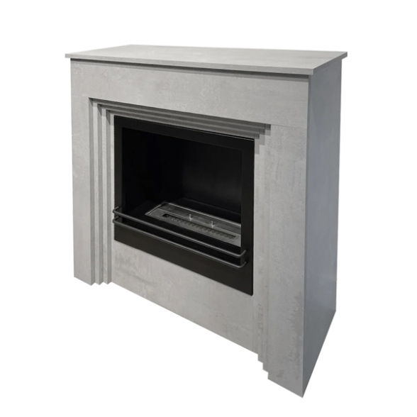 Camino a bioetanolo da terra BELLINI effetto cemento Grigio 96x35x96h