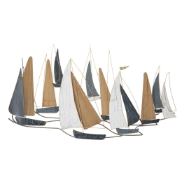 Pannello decorativo con design barche 132X3,8X76,8 cm Dark Regata