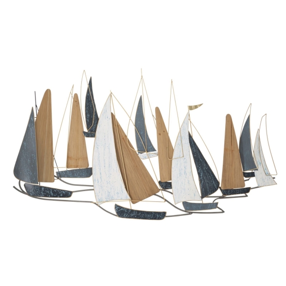 Pannello decorativo con design barche 132X3,8X76,8 cm Dark Regata