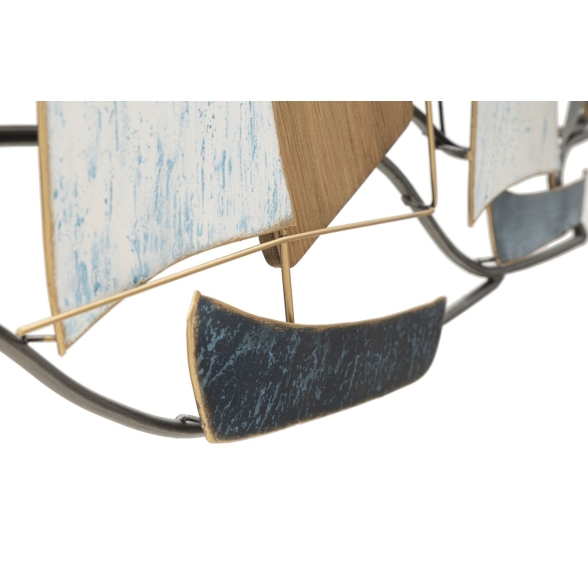 Pannello decorativo con design barche 132X3,8X76,8 cm Dark Regata