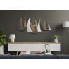 Pannello decorativo con design barche 132X3,8X76,8 cm Dark Regata