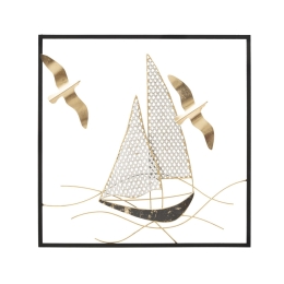 Pannello decorativo in ferro 50x3,5x50 cm Vela New