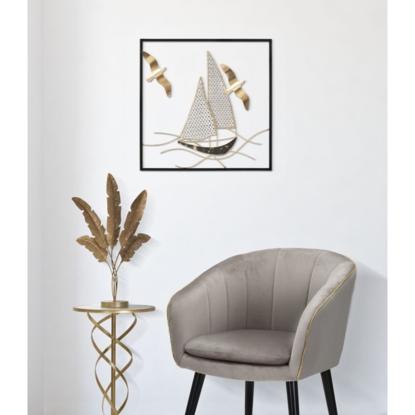 Pannello decorativo in ferro 50x3,5x50 cm Vela New