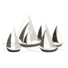 Pannello decorativo in ferro con trama barche 91x2,5x55,9 cm Veliero