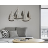 Pannello decorativo in ferro con trama barche 91x2,5x55,9 cm Veliero