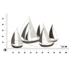 Pannello decorativo in ferro con trama barche 91x2,5x55,9 cm Veliero