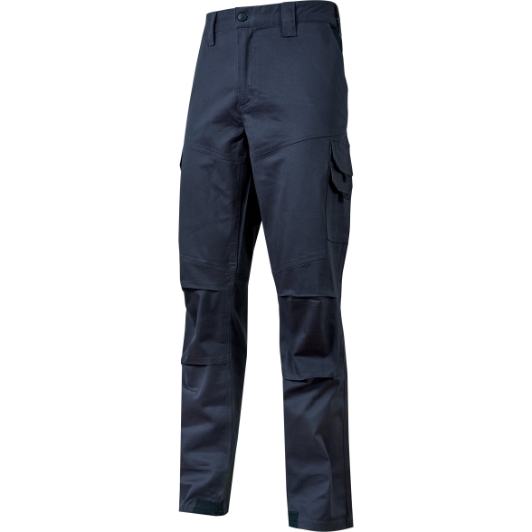 Pantaloni Da Lavoro In Cotone Elasticizzato Slim Guapo U-Power Blue