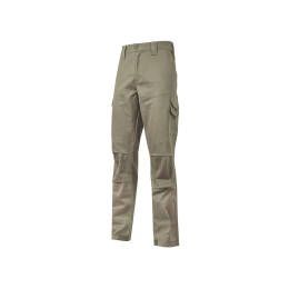 Pantaloni Da Lavoro In Cotone Elasticizzato Slim Guapo U-Power Desert
