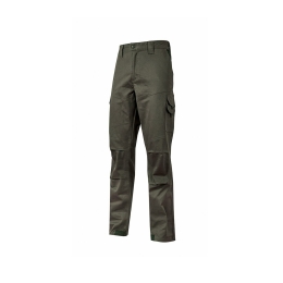 Pantaloni Da Lavoro In Cotone Elasticizzato Slim Guapo U-Power Verde