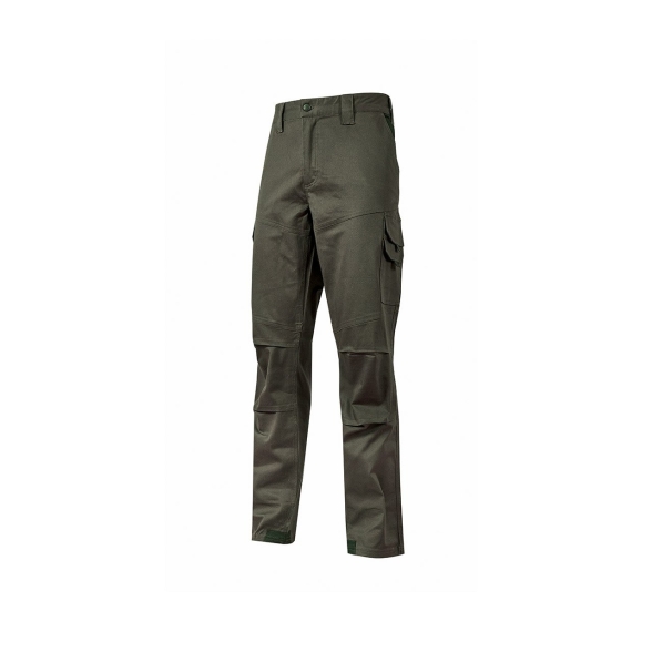 Pantaloni Da Lavoro In Cotone Elasticizzato Slim Guapo U-Power Verde