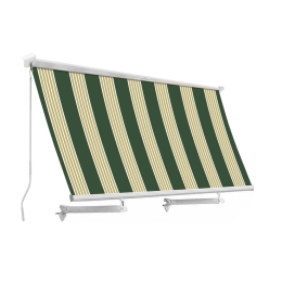 Tenda Da Sole Con Cassonetto 300x250 Verde A Righe Sangiorgio