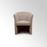 Poltrona Belize Beige – Design Moderno in Tessuto e Legno