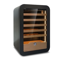 Cantinetta Vinarius 40 ventilata nera 5 mensole legno