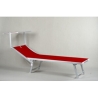 Lettino Alluminio Playa con Parasole Rosso - Relax Outdoor Protetto