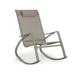 Sedia a Dondolo Acciaio KD con Tessuto Textilene 60x104x95 cm