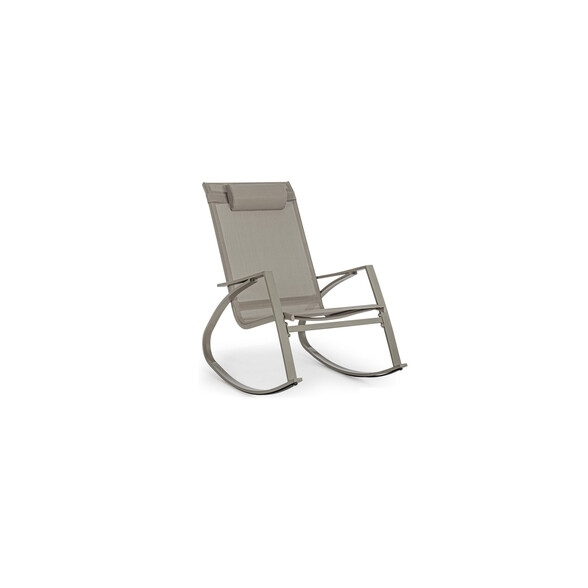Sedia a Dondolo Acciaio KD con Tessuto Textilene 60x104x95 cm