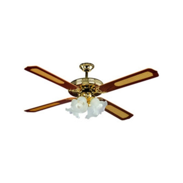 Ventilatore A Soffitto 60W 3 Velocità Old America C/Tel+4 Luci