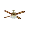 Ventilatore A Soffitto 60W 3 Velocità Old America C/Tel+4 Luci