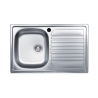 Kit Lavello Da Incasso 79X50 Cm 1 Vasca Gocciolatoio Dx Con Piletta