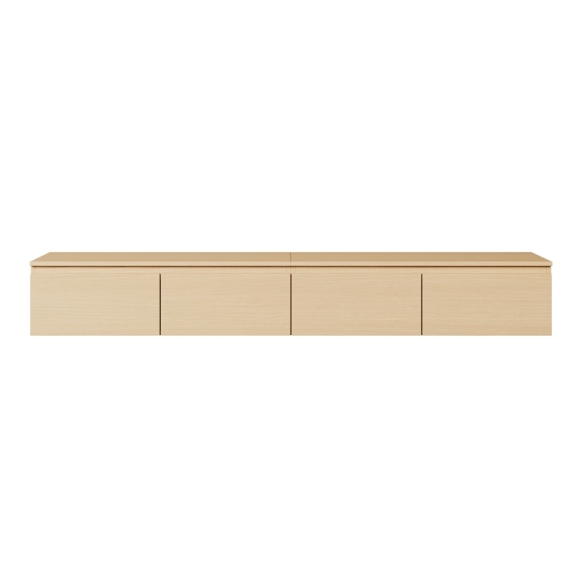 Mobile TV Sospeso 200 cm 4 Ante A Ribalta Rovere Lindberg Lume