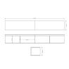 Mobile TV Sospeso 200 cm 4 Ante A Ribalta Rovere Lindberg Lume