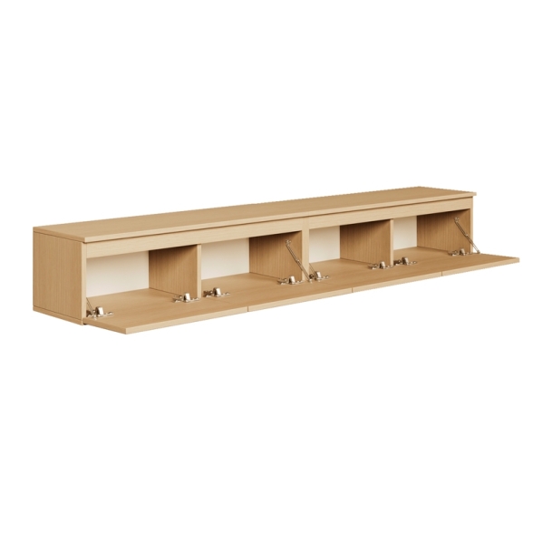 Mobile TV Sospeso 200 cm 4 Ante A Ribalta Rovere Lindberg Lume