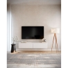 Mobile TV Sospeso 150 cm 2 Ante A Ribalta Bianco Opaco Lume