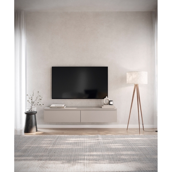 Mobile TV Sospeso 150 cm 2 Ante A Ribalta Tortora Lume