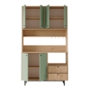 Mobile Cucina Dispensa Multiuso 120x36x205 Claudia Verde Salvia E Rovere