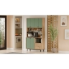 Mobile Cucina Dispensa Multiuso 120x36x205 Claudia Verde Salvia E Rovere