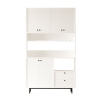 Mobile Cucina Dispensa Multiuso 120x36x205 Con Ante E Cassetti Claudia Bianco
