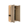 Armadio Ingresso 110x207h Cm 2 Ante Con Specchio Laterale Rovere Barcelona