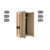 Armadio Ingresso 110x207h Cm 2 Ante Con Specchio Laterale Rovere Barcelona