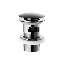 Piletta Click-Clack In Ottone 1"-1/4 Con Troppo Pieno Grigio Canna Di Fucile Spazzolato