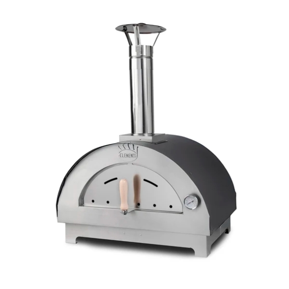 Forno A Legna Per Pizze Compatto 60x40 Cm In Acciaio Clementino Clementi Antracite