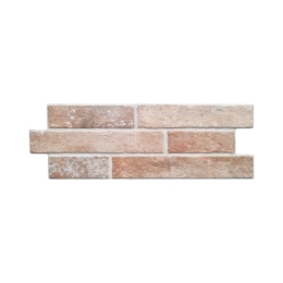 Rivestimento Effetto Muretto Mattoncini 16x40 In Gres Porcellanato Bristol Rosso