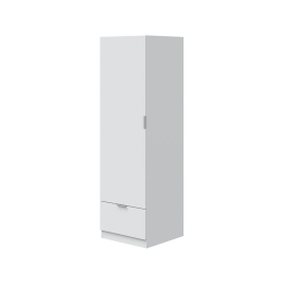 Armadio Guardaroba 1 Anta 1 Cassetto 50x50x170 Simply Bianco