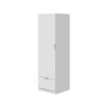 Armadio Guardaroba 1 Anta 1 Cassetto 50x50x170 Simply Bianco