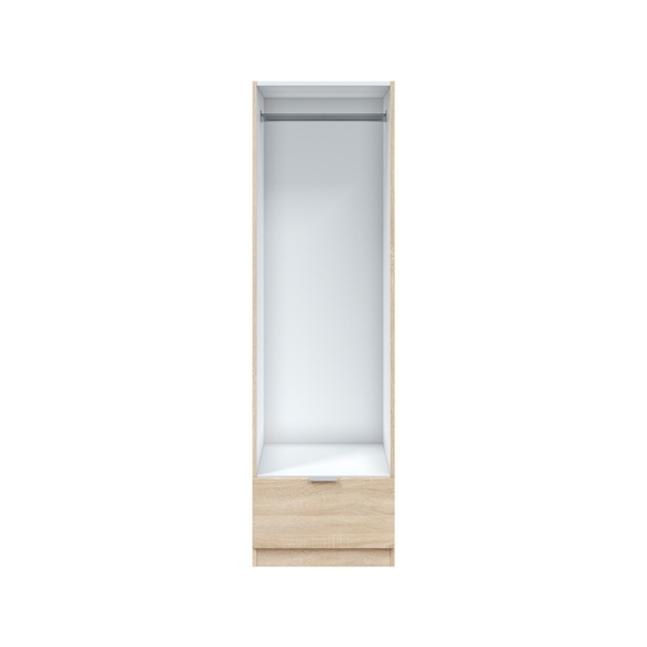 Armadio Guardaroba 1 Anta 1 Cassetto 50x50x170 Simply Rovere