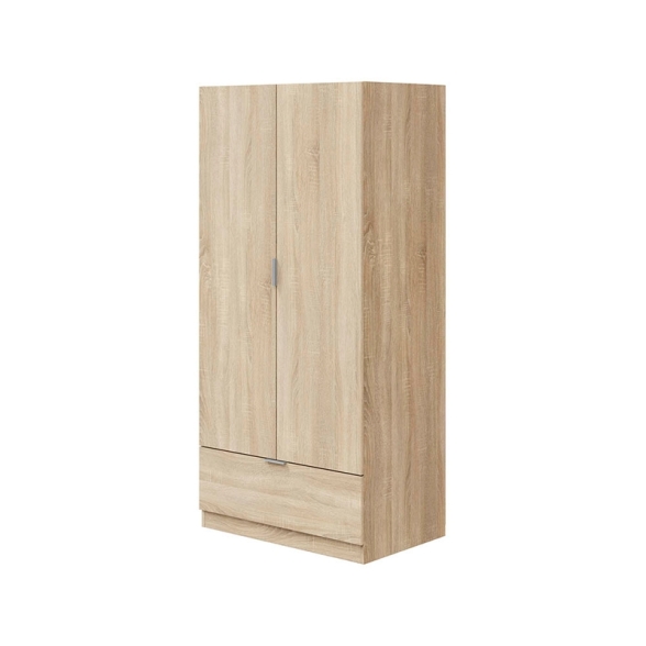 Armadio Guardaroba 2 Ante 1 Cassetto 80x50x170 Simply Rovere