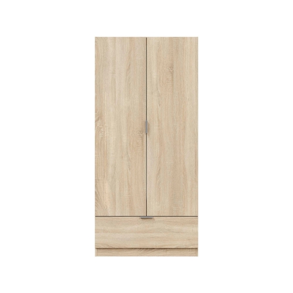 Armadio Guardaroba 2 Ante 1 Cassetto 80x50x170 Simply Rovere