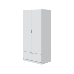 Armadio Guardaroba 2 Ante 1 Cassetto 80x50x170 Simply Bianco